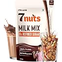 Mevano 7 Nuts Nutrition Drink Powder for Kids 10+ age, 700g | Refined SUGAR FREE, 24% Protein, All Natural | 7 Nuts &amp; Dry Fruits Powder - Badam, Cashew, Walnut, Pista, Date | Chocolate Milk Mix