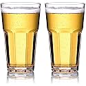 400 ML Water Glass Tumbler Highball Glasses Clear Iced Tea and Glasses for Drinking Cocktail, Juice, Milkshake, Coke, Soda, Dishwasher (2, 400 ML)