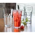 400 ML Water Glass Tumbler Highball Glasses Clear Iced Tea and Glasses for Drinking Cocktail, Juice, Milkshake, Coke, Soda, Dishwasher (4, 400 ML)