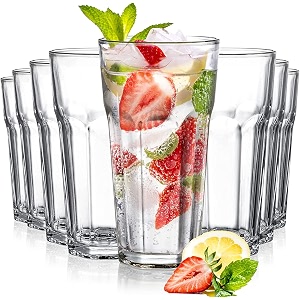 italian 400 ml water glass tumbler highball glasses clear iced tea and glasses for drinking cocktail juice milkshakeeasy to clean 6 400 ml
