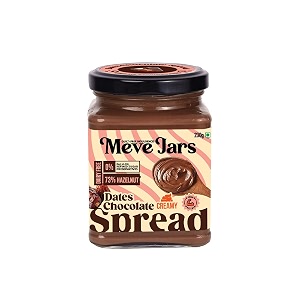 meve jars vegan creamy chocolate hazelnut spread with dates  73 hazelnuts 100 clean label  no refined sugar gluten free  healthy nut butter 230g