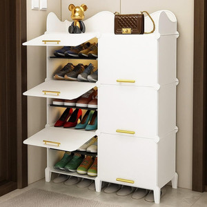 MEVIGO 12-Shelf-6-Door Plastic Cubort Shoe Rack Metal