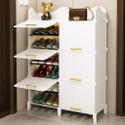 MEVIGO 12-Shelf-6-Door Plastic Cubort Shoe Rack Metal