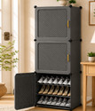 MEVIGO 9-Shelf-3-Door Plastic Cubort Shoe Rack Metal