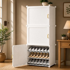 Mevigo Plastic Shoe Rack for Home with