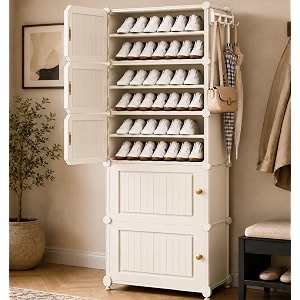 Mevigo Plastic Shoe Rack for Home with