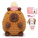 Mewaii Crochet Kit for Beginners Level 1 with 40% Extra Eco-Friendly Pre-Started Easy Yarn, Step-by-Step Video Tutorials for Adults and Kids (Happybara)