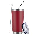 MEWAY 20oz Coffee Mug Coffee Tumbler Coffee Cup (Red, 1)