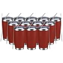 MEWAY 20oz Coffee Mug Coffee Tumbler Coffee Cup (Red, 12)