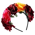 Mexican Flower Crown Halloween Floral Headband Rose Flower Tiara