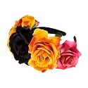 Mexican Flower Crown Halloween Floral Headband Rose Flower Tiara