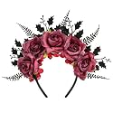Mexican Flower Crown Halloween Floral Headband Rose Flower Tiara