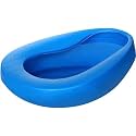MEXPLE SpaceX1 Bedpan for Elderly Men & Women | Durable & Heavy Duty PP Material | Nonstick Surface & Easy to Clean | For Hospital, Home Bedridden Adult Patient - Blue (1000ML)