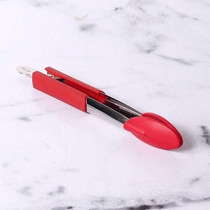 meyer crimson silicone tongs with stainless steel body 23 cm