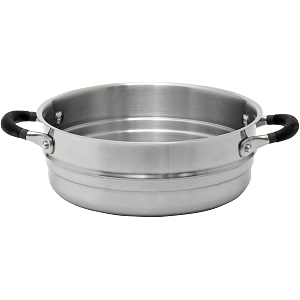 meyer stainless steel steamer insert 9534 steaming tray dishwasher safe oven safe heat resistant silicone handles accent series cookware 95 inch