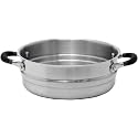 Meyer Stainless Steel Steamer Insert, 9.5" Steaming Tray, Dishwasher Safe, Oven Safe, Heat Resistant Silicone Handles, Accent Series Cookware, 9.5 inch
