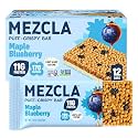 Mezcla Maple Blueberry Snack Bars, 11G Plant Based Pea Protein Treat, 12 Ct