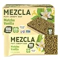 Mezcla Matcha Vanilla Snack Bars, 10G Plant Based Pea Protein Treat, 12 Ct.