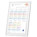 Mezed 21.5" Smart Digital Calendar, Meal Schedule, Duty Chart, HD Smart Touch Screen Home Interactive Electron Calender - Built-in Digital Photo Frame Function, Wall-Mountable