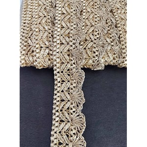mezin gota patti zigzag pankh lace trimmings ribbon festival bridal dupatta lehenga saree anarkali indian sari border pearl mate brown
