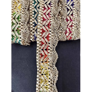 mezin gota patti zigzag pankh lace trimmings ribbon festival bridal dupatta lehenga saree anarkali indian sari border multi colour