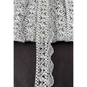 mezin gota patti zigzag pankh lace trimmings ribbon festival bridal dupatta lehenga saree anarkali indian sari border silver