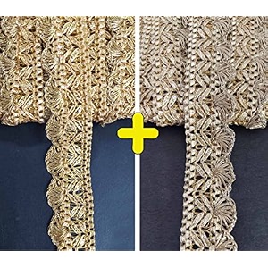 mezin gota patti zigzag pankh lace trimmings ribbon festival bridal dupatta lehenga saree anarkali indian sari border gold  pearl mate