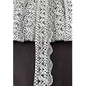 Mezin Gota Patti Zigzag Pankh Lace Trimmings Ribbon Festival Bridal Dupatta Lehenga, Saree, Anarkali, Indian Sari Border (Silver)