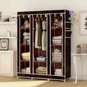 MEZIRE 3 door 10 Shelf Digital Print PP Collapsible Wardrobe (Finish Color - Wood Modern Print, DIY(Do-It-Yourself))