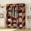 MEZIRE 3 door 10 Shelf Digital Print PP Collapsible Wardrobe (Finish Color - Wall Panel Modern Print, DIY(Do-It-Yourself))