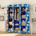 MEZIRE 3 door 10 Shelf Digital Print PP Collapsible Wardrobe (Finish Color - Before Christmas Modern Print, DIY(Do-It-Yourself))