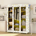 MEZIRE PP Collapsible Wardrobe (Finish Color - Warm Flower Print, DIY(Do-It-Yourself))