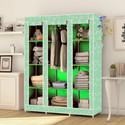 MEZIRE PP Collapsible Wardrobe (Finish Color - White Bubble Modern Print, DIY(Do-It-Yourself))