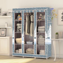 MEZIRE 3 door 10 Shelf Digital Print PP Collapsible Wardrobe (Finish Color - Felling Snow Modern Print, DIY(Do-It-Yourself))