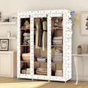 MEZIRE 3 door 10 Shelf Digital Print PP Collapsible Wardrobe (Finish Color - Dog print, DIY(Do-It-Yourself))