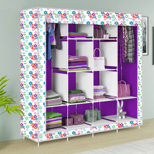 mezire pp collapsible wardrobe finish color - mini flower wow print diydo-it-yourself