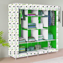 MEZIRE 3 door 12 Shelf Printed PP Collapsible Wardrobe (Finish Color - Butterfly Wow Print, DIY(Do-It-Yourself))