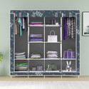 MEZIRE 3 door 12 Shelf Printed PP Collapsible Wardrobe (Finish Color - House cartoon Print, DIY(Do-It-Yourself))