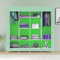 MEZIRE 3 door 12 Shelf Printed PP Collapsible Wardrobe (Finish Color - White Bubble Print, DIY(Do-It-Yourself))