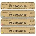 MEZOO IM C300 IM C400 IMC300 IMC400 Toner Cartridge High Yield 842378 842379 842380 842381 Compatible for Ricoh Lanier Savin IM C300F C300SF C300SRF C400F C400SF C400SRF C401F C401SF Printer (4-Pack)