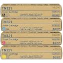 MEZOO TN-321 TN321 Toner Cartridge High Yield TN321K TN321C TN321M TN321Y Toner Cartridge Replacement for Konica Minolta bizhub C224e C364e C284e C224 C284 C364 C7822 C7828 Printer(4-Pack,BK/C/M/Y)
