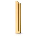 Mezuzah Case – Shin-Shaped Design, Gold Aluminum, up to 5-1/4" scroll– Full Hebrew ש Shape – Easy Peel &amp; Stick to Install – Waterproof Indoor/Outdoor Use – Home Blessing &amp; Protection (1, Gold)