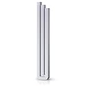 Mezuzah Case – Shin-Shaped Design, Silver Aluminum, up to 5-1/4 " scroll– Full Hebrew ש Shape – Easy Peel &amp; Stick to Install – Waterproof Indoor/Outdoor Use – Home Blessing &amp; Protection (1, Silver)