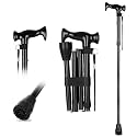 MFE Folding Cane, Adjustable Walking Cane for Men & Women, Lightweight Foldable Canes with Ergonomic T Handle, Collapsible Walking Stick with Non-Slip Tip for Seniors Stability