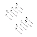 Floral Stainless Steel Spoons Set Home &amp; Restaurant Dinner Table Spoon With Ceramic Handle (12 Big Spoon), 23 Centimeters