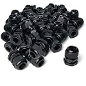 MGI SpeedWare 3/4" NPT Strain Relief Nylon Cord Grip Cable Glands, Black Plastic Grommet 100-Pack