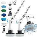 MGLSDeet Electric Spin Scrubber, Rechargeable Cleaning Brush with 8 Replaceable Brush Heads, Cordless Power Scrubber, Electric Scrubber for Cleaning Bathroom, Bathtub, Tile
