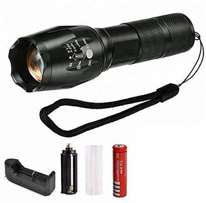 mhax 700 meter rechargeable 5 mode ledwaterproof long beam metal torch 15w flashlight 8 hrs torch emergency light black