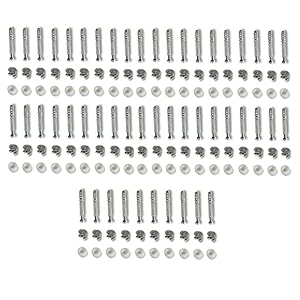 mhs furniture connecting minifix cam and pin with wooden dowel pins  complete modular panel joint fastener for bed cupboard amp woodworking pack of 50 set