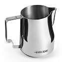 MHW-3BOMBER Milk Frothing Pitcher 12oz/350ml Milk Frother Cup Espresso Steaming Pitcher Stainless Steel Milk Frother Cup Barista Latte Art Round Spout Latte Art Pitcher P7121S